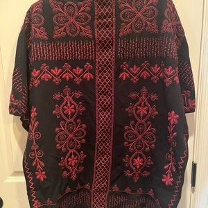 Johnny Was embroidered cape